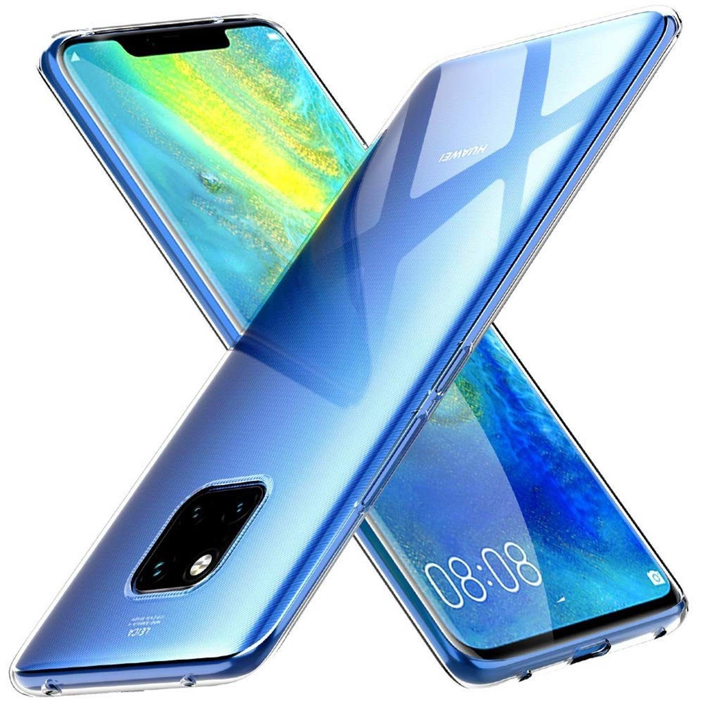 CoolGadget Handyhülle Transparent Ultra Slim Case für Huawei Mate 20 Pro 6,4 Zoll, Silikon Hülle Dünne Schutzhülle für Mate 20 Pro Hülle