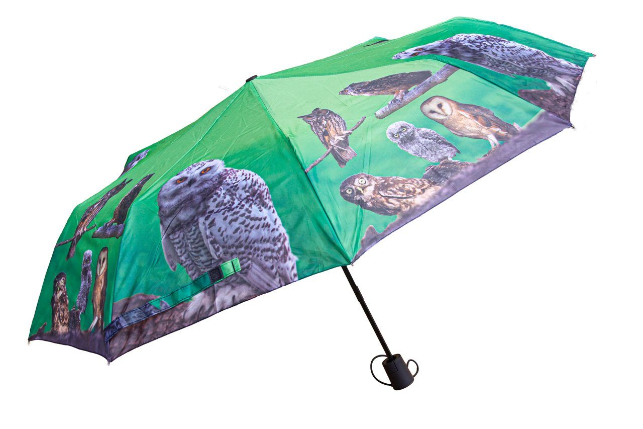 Cornelißen Taschenregenschirm Regenschirm - - Eulen Ø 95cm