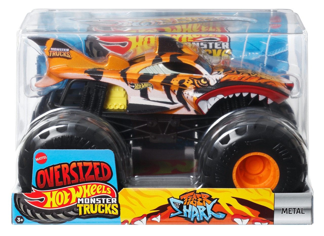 Mattel® Spielzeug-Monstertruck Mattel FYJ83, JDR02 - Hot Wheels Tiger Shark günstig online kaufen