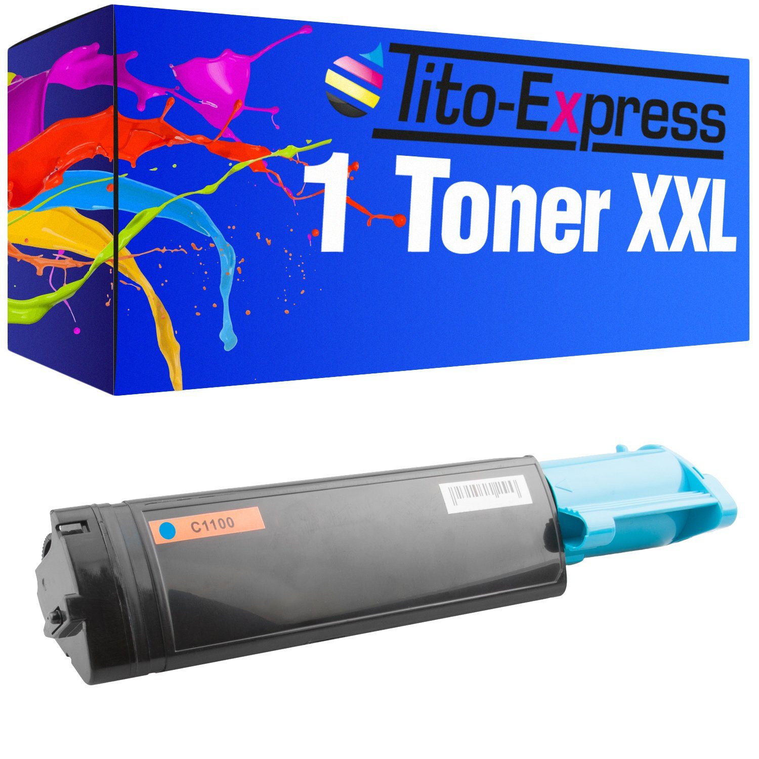 Tito-Express Tonerpatrone Toner ersetzt Epson C1100 C 1100, (1x Cyan), für Aculaser C1100 C1100N CX11NF CX11NFC CX-11NFT Series
