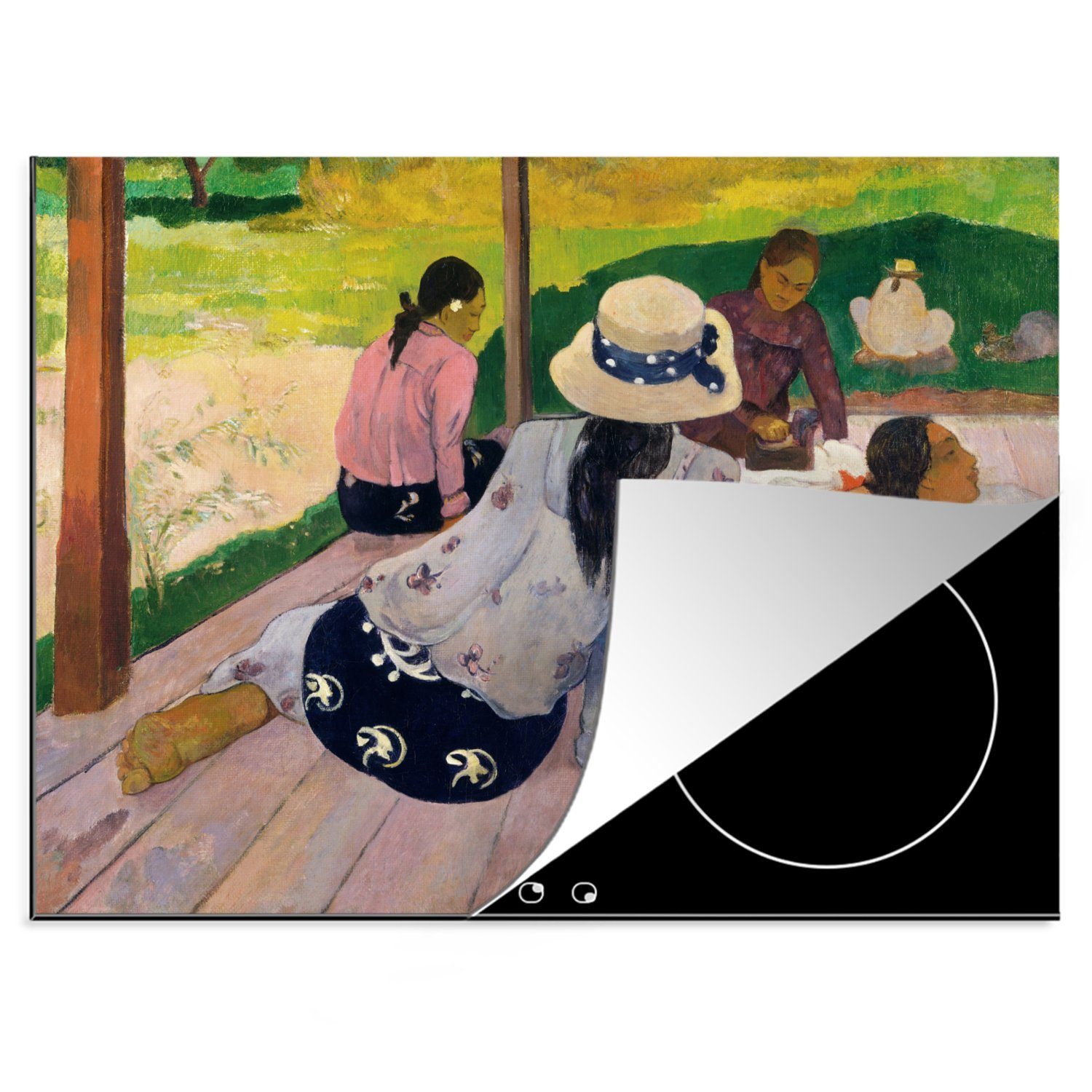 MuchoWow Herdblende-/Abdeckplatte Siesta - Paul Gauguin, Vinyl, (1 tlg), 70x52 cm, Mobile Arbeitsfläche nutzbar, Ceranfeldabdeckung