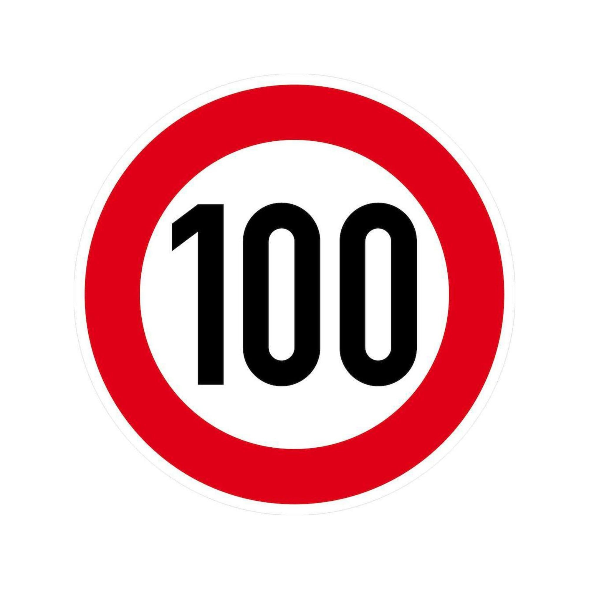 Warnschild VKZ.274-100 Ronde 600mm 100 km/h RAL-Gütezeichen Folie RA2