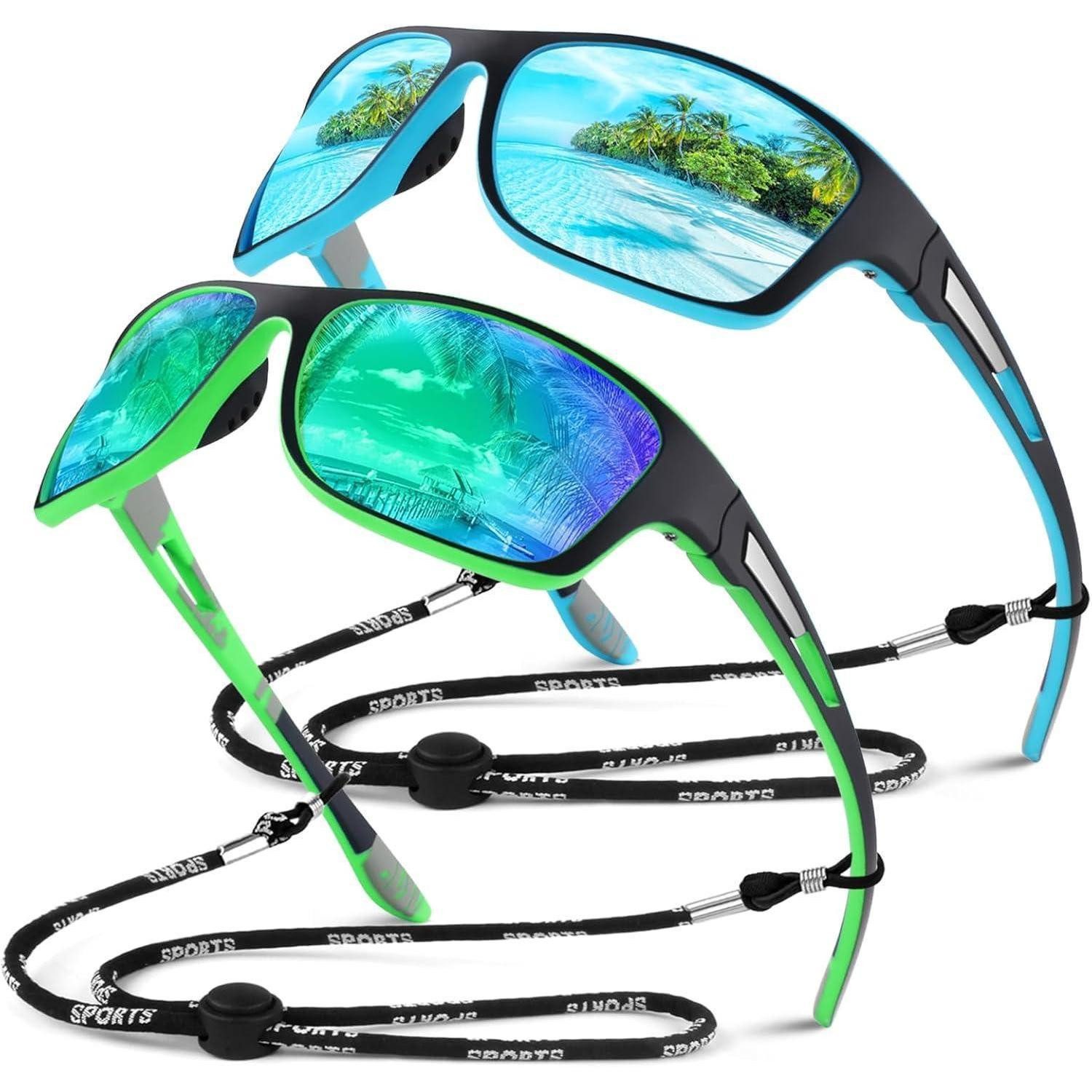 Sonnenbrille Sonnenbrille Herren Polarisiert Sport Fahrrad Angeln Blau/Grün