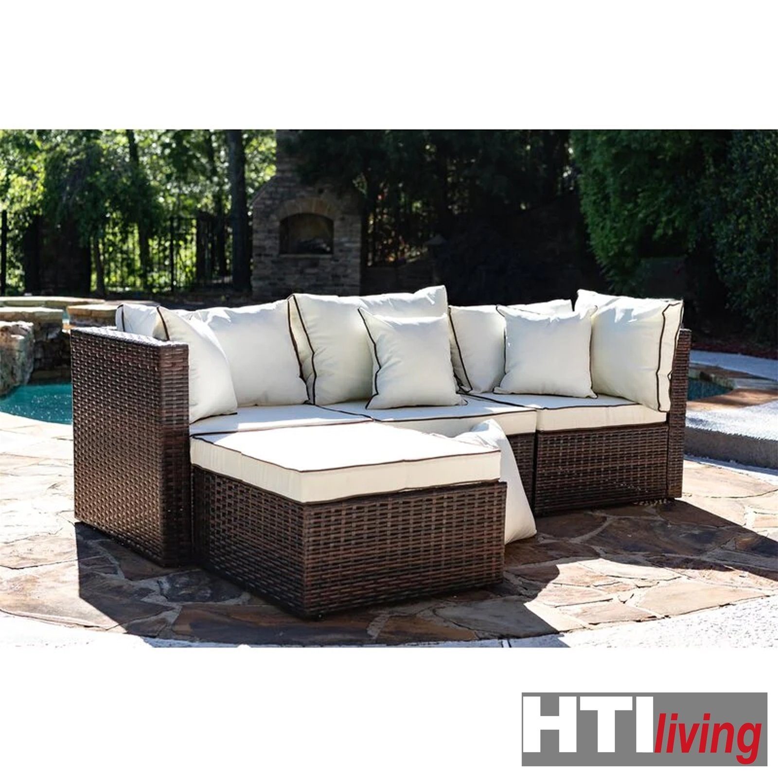 HTI-Living Balkonset Terrassenmöbel Loungegarnitur 2-tlg), Kissen Cariati, Beige mit (Set