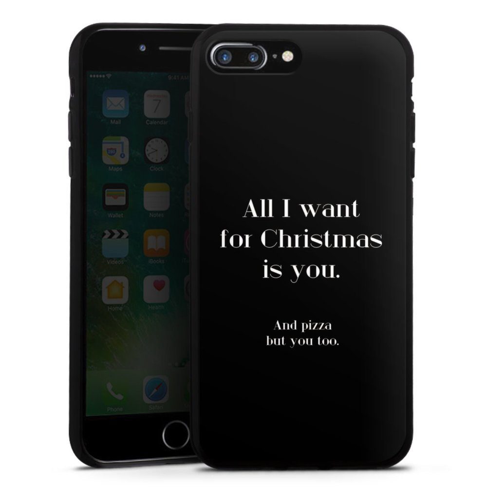 DeinDesign Handyhülle »All I want for Christmas - Pizza!« Apple iPhone 8  Plus, Hülle Pizza Sprüche Weihnachten online kaufen | OTTO
