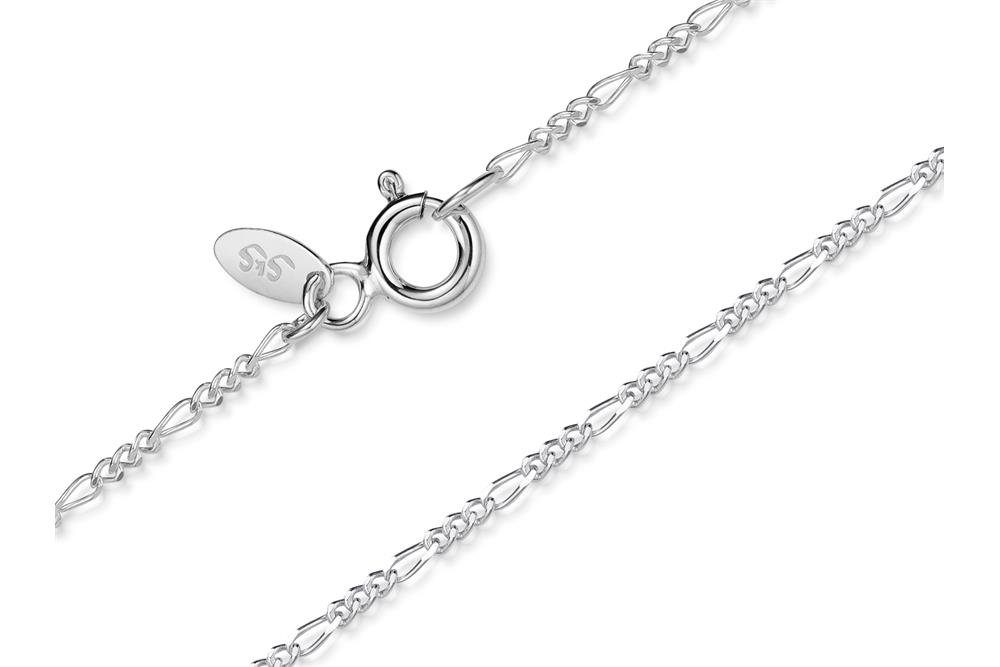 Silberkettenstore Silberkette Figarokette 1,4mm - 925 Silber, Länge wählbar von 32cm-37cm