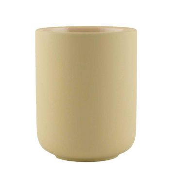 Zone Denmark Zahnputzbecher ZONE Zahnbürstenbecher UME Beige Keramik mit Soft-Touch ca 10,3 cm H, (Stück)