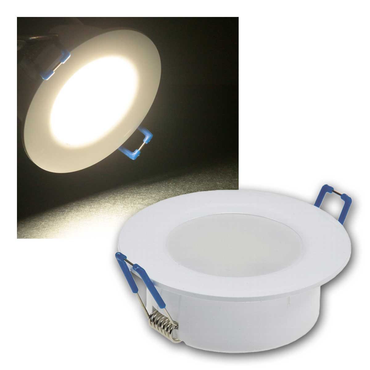 ChiliTec LED Deckenspot LED-Einbauleuchte "Flat-30 FR-R", neutralweiß,IP44, daylight/tageslichtweiß