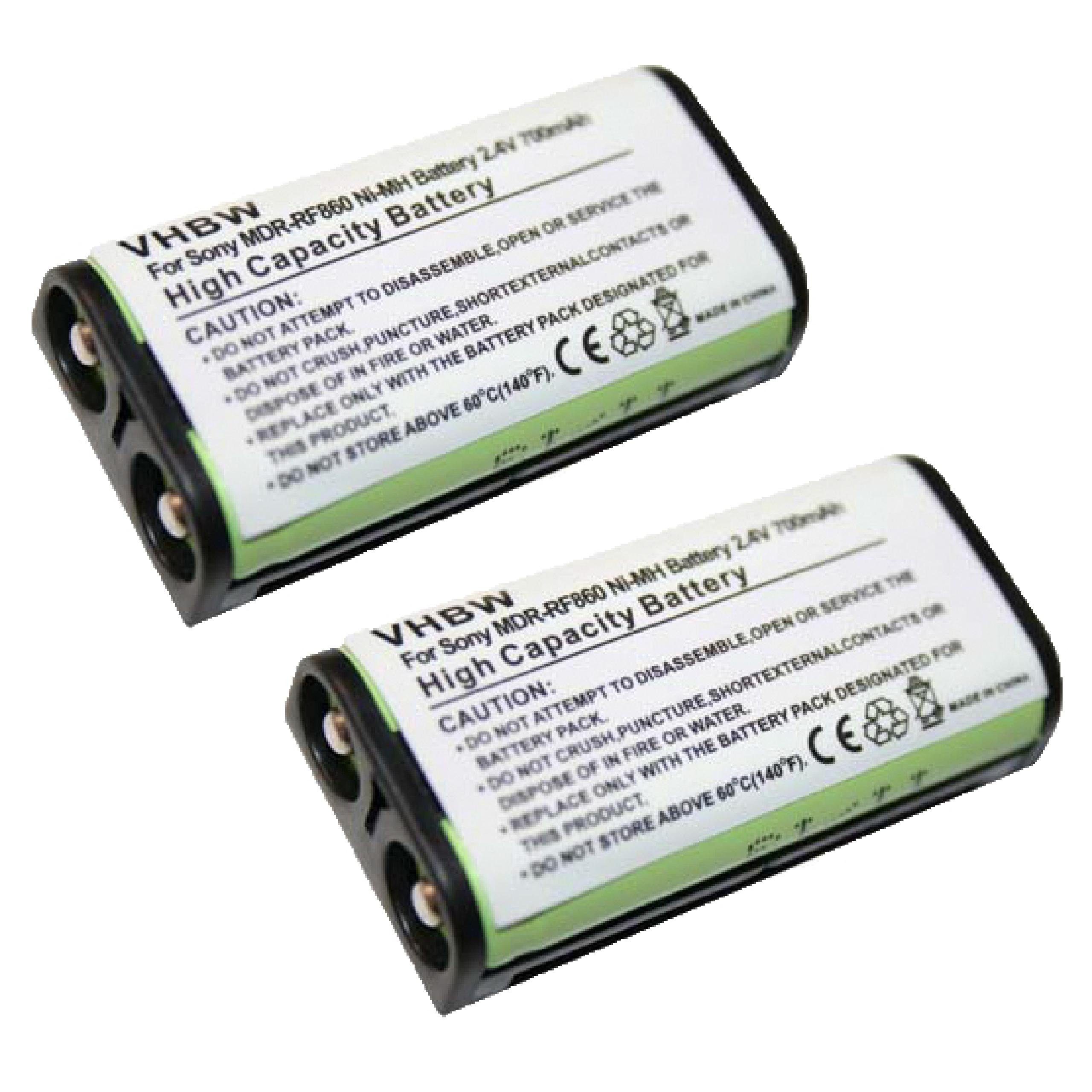 vhbw Akku Ersatz für Sony BP-HP550-11 für Kopfhörer / Mobilfunk (700mAh, 2,4V, NiMH) 700 mAh