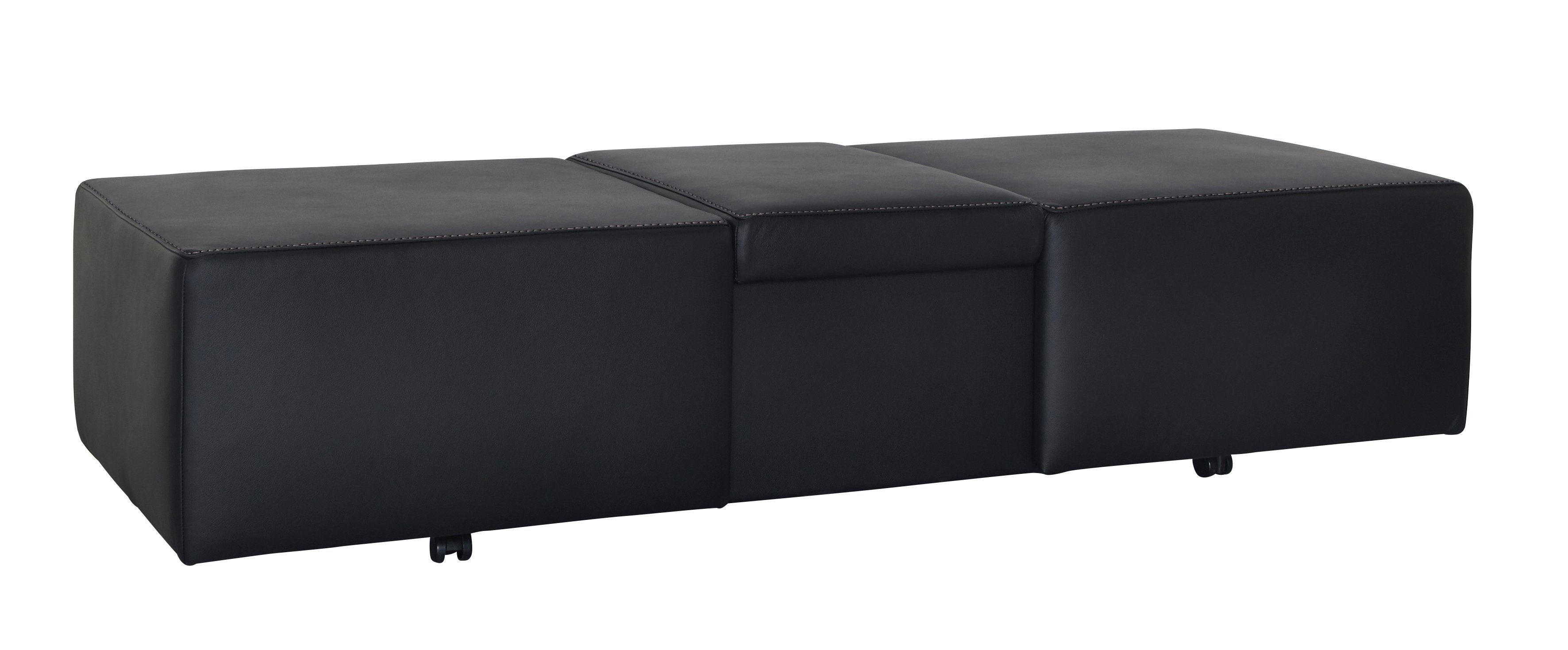 W.SCHILLIG Hocker taboo, ausziehbar, inklusive Zwischenablage, mit Kontrastnaht