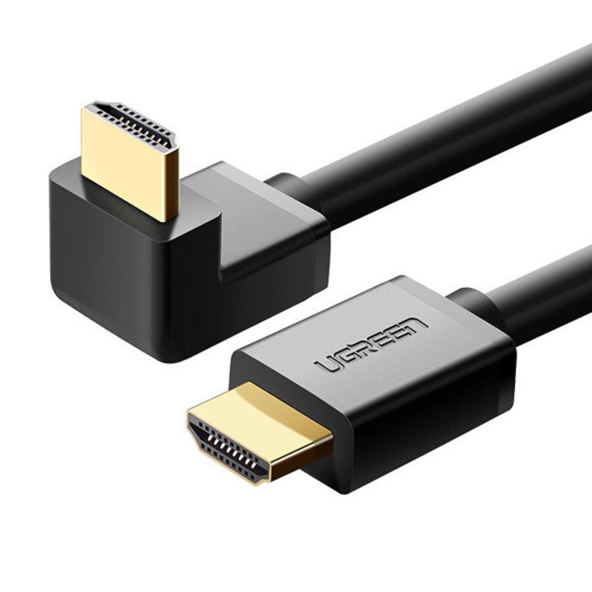 UGREEN gewinkeltes HDMI Kabel (90) 4K schwarz HDMI-Kabel, (100 cm)