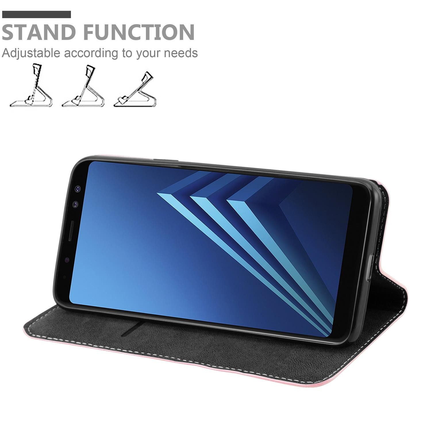 Cadorabo Handyhülle für Samsung Galaxy A8 2018 Hülle Samsung Galaxy A8 2018, Klappbare Handy Schutzhülle - Hülle - mit Standfunktion und Kartenfach