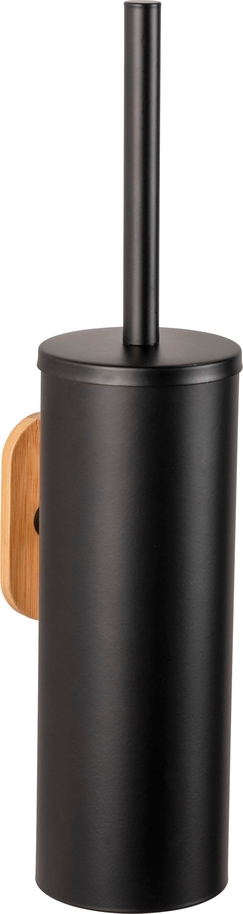 WENKO WC-Garnitur Turbo-Loc® Orea, bamboo, mit herausnehmbarem Innenbehälter, mit Turbo-Loc Befestigung | Toilettenbürstenhalter