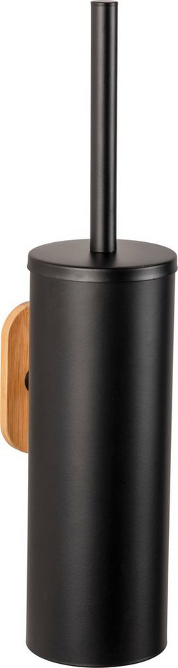 WENKO WC-Garnitur Turbo-Loc® Orea, bamboo, mit herausnehmbarem  Innenbehälter, mit Turbo-Loc Befestigung, Bürstenkopf Ø 7,5 cm  auswechselbar, Maße (B x H x T) 9 x 41,5 x 13 cm