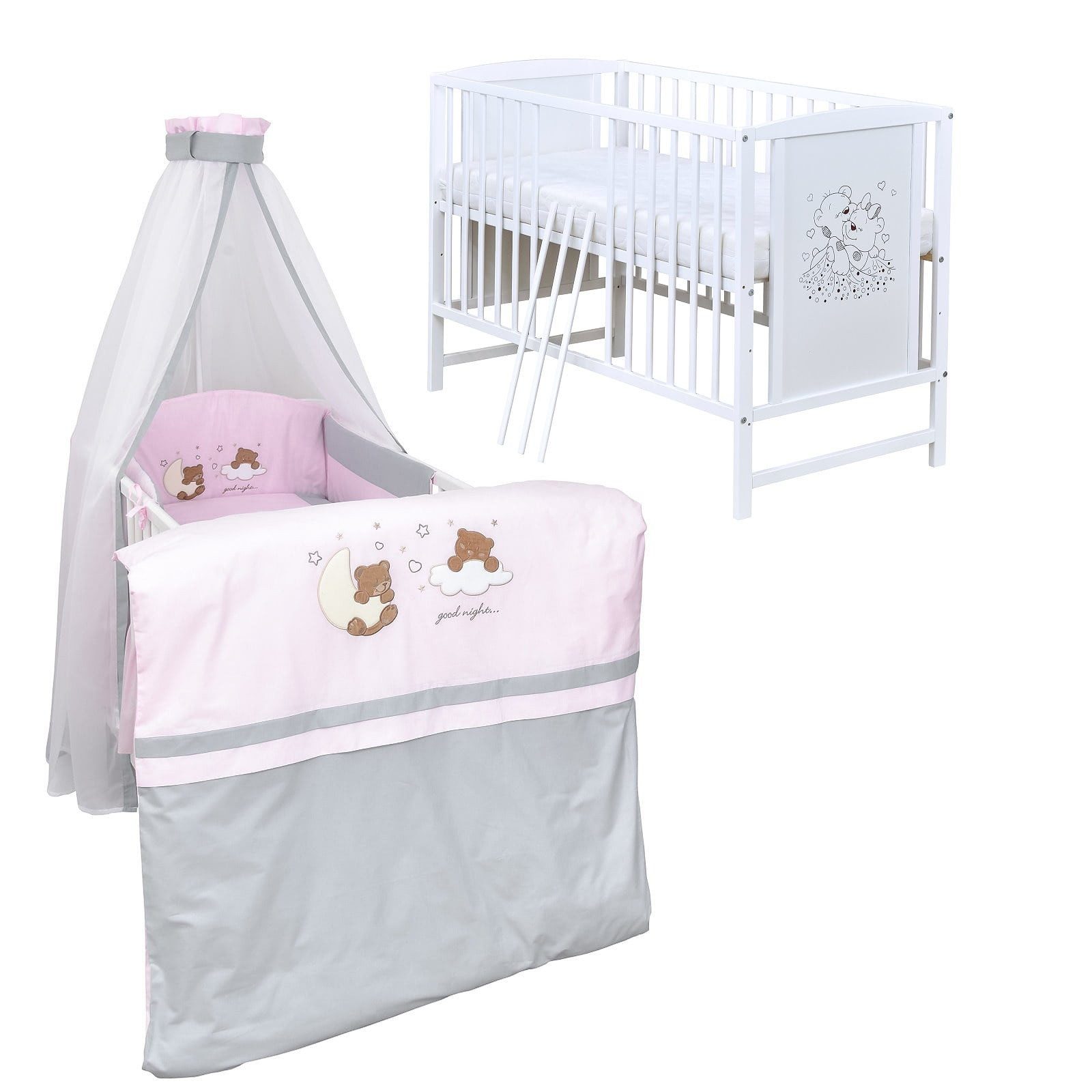 Komplettbett Babybett Mia Komplettset