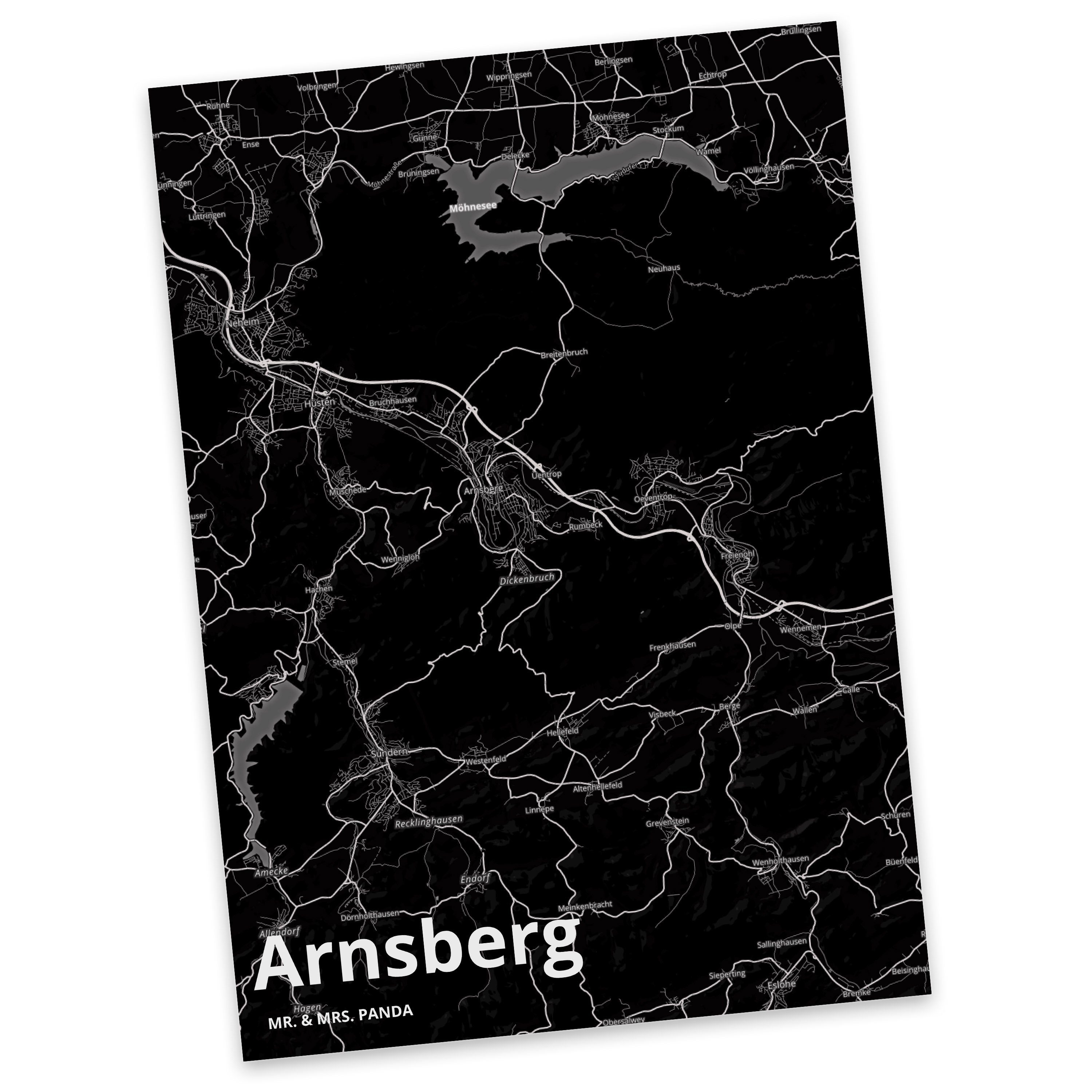 Mr. & Mrs. Panda Postkarte Arnsberg - Geschenk, Geschenkkarte, Karte, Grußkarte, Stadt Dorf Kart