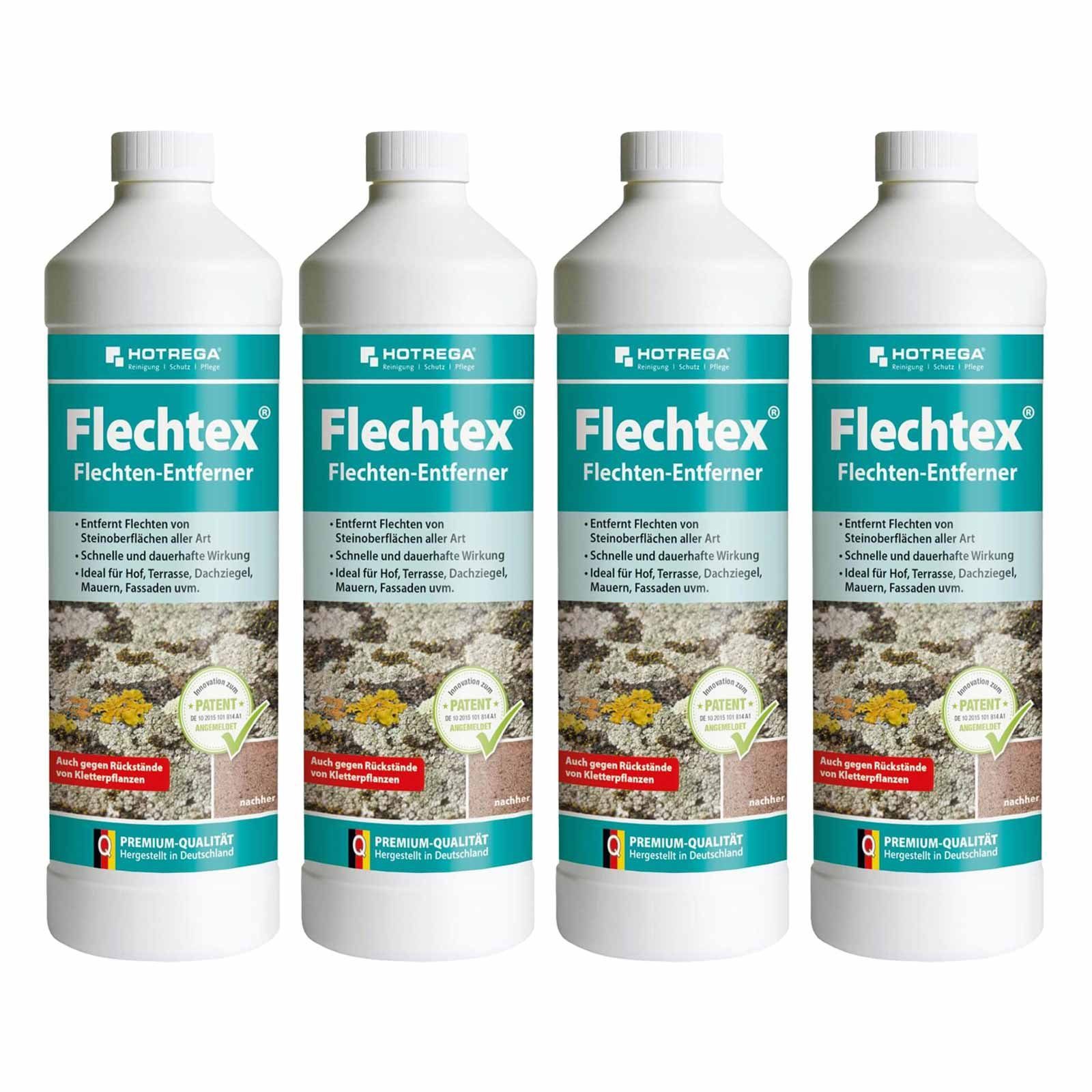 HOTREGA® Flechtex Flechten Entferner Steinreiniger Flechtenentferner Algen 1L Grünbelagentferner