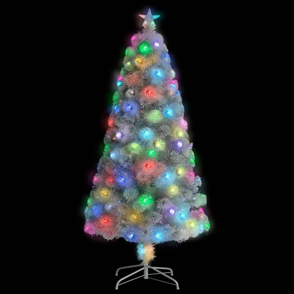 120cm Künstlicher Künstlicher Weiß Weihnachtsbaum vidaXL Beleuchtung Glasfaser Weihnachtsbaum mit