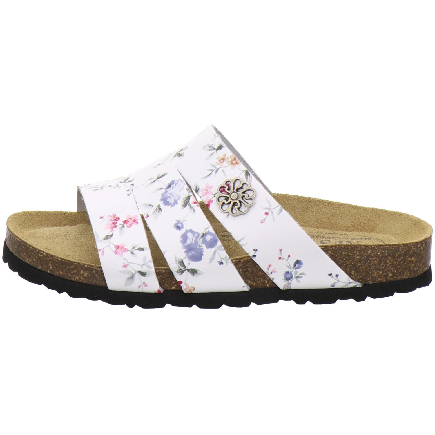AFS-Schuhe 211306 modische Pantolette für Damen mit Fußbett, bequeme Sandalen aus Leder