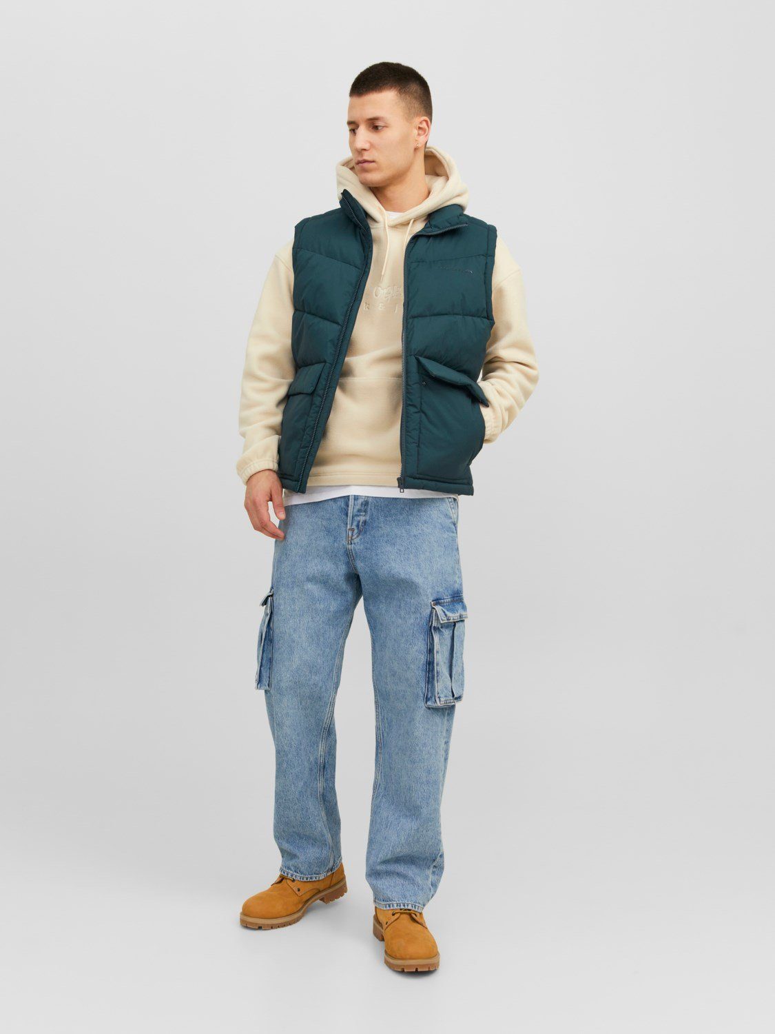 Jack & Jones Funktionsweste Übergangs Stepp Ärmellose JORVESTERBRO für Herren JORVESTERBRO BODYWARMER SN