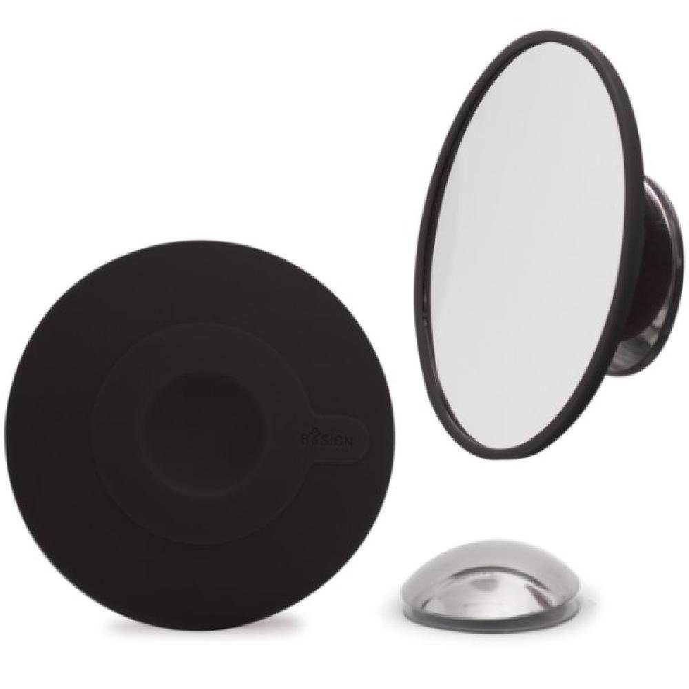 (11,2cm) Spiegel Spiegel Bosign Airmirror Schwarz (abnehmbar) (15fach) Make-Up