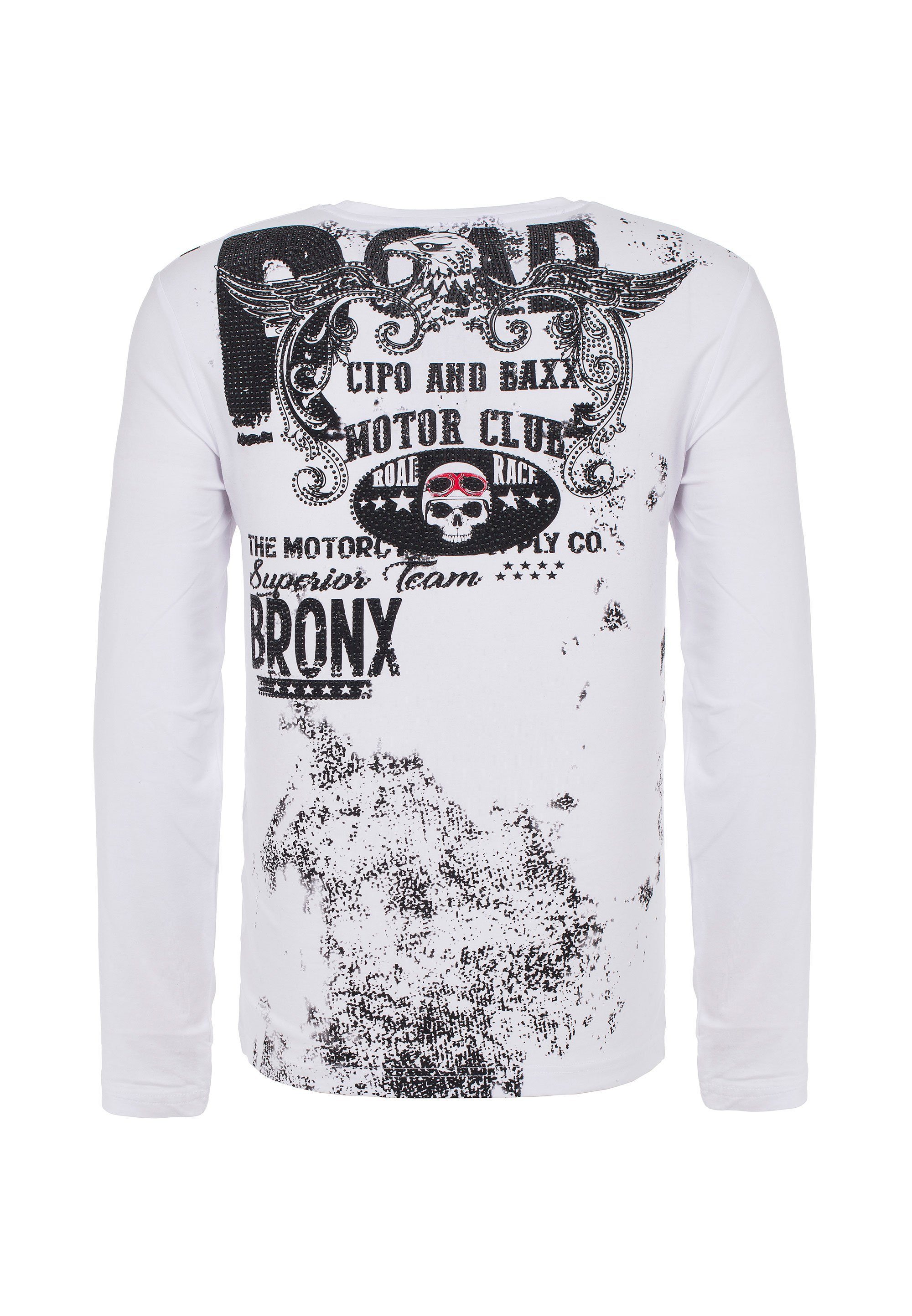 Herren Pullover Cipo & Baxx Sweatshirt mit Allover-Print