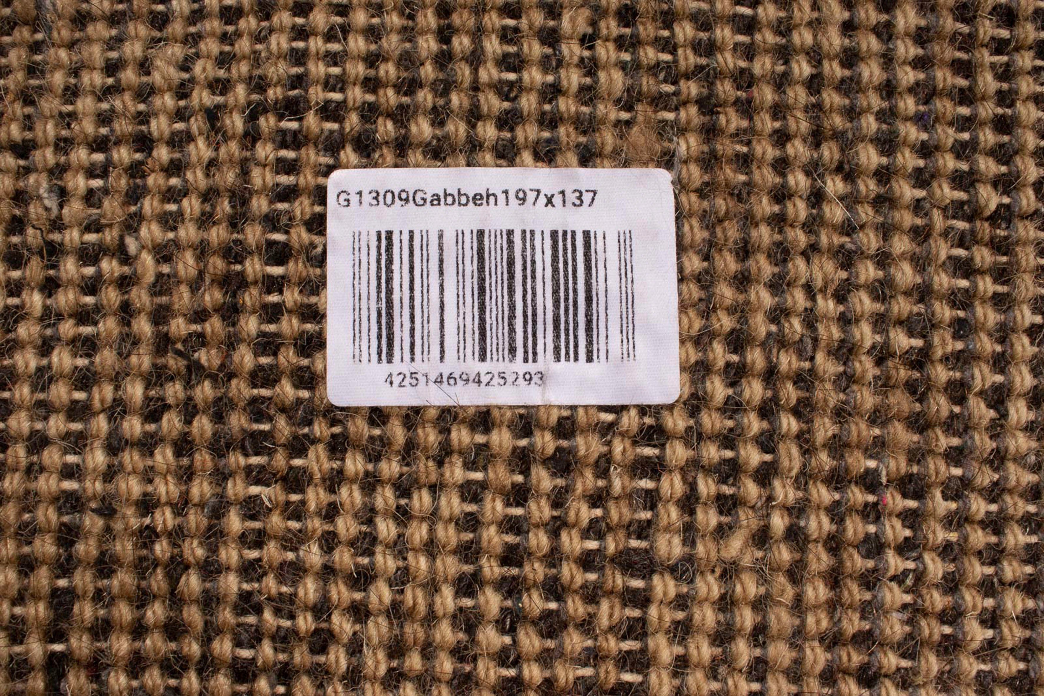 Wollteppich Gabbeh - Handgeknüpft, beige, Indus Zertifikat - morgenland, cm x 197 137 rechteckig, 18 mit mm, Einzelstück Höhe: Wohnzimmer, 