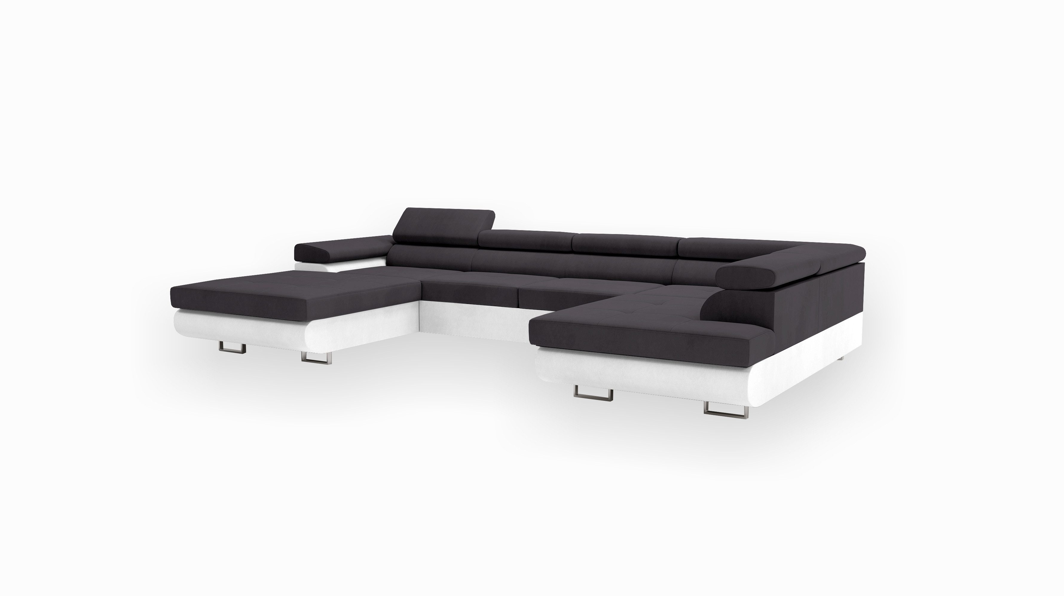 Goldstoff Wohnlandschaft RELAX U Ecksofa mit Schlaffunktion, Kunstleder & S günstig online kaufen