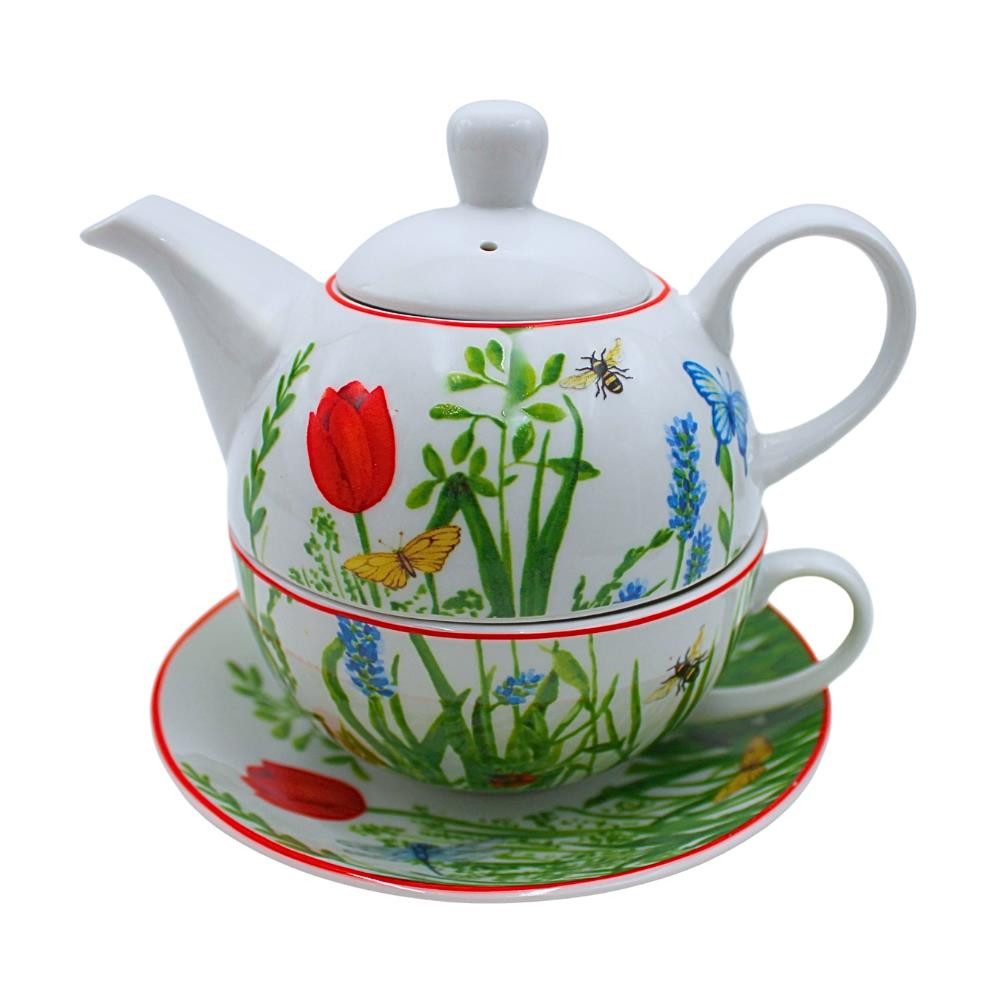 Dekohelden24 Teekanne Teekannen in verschiedenen Varianten, (Tea-for-One), Japanischer Stil, romantisches Design, kompakt