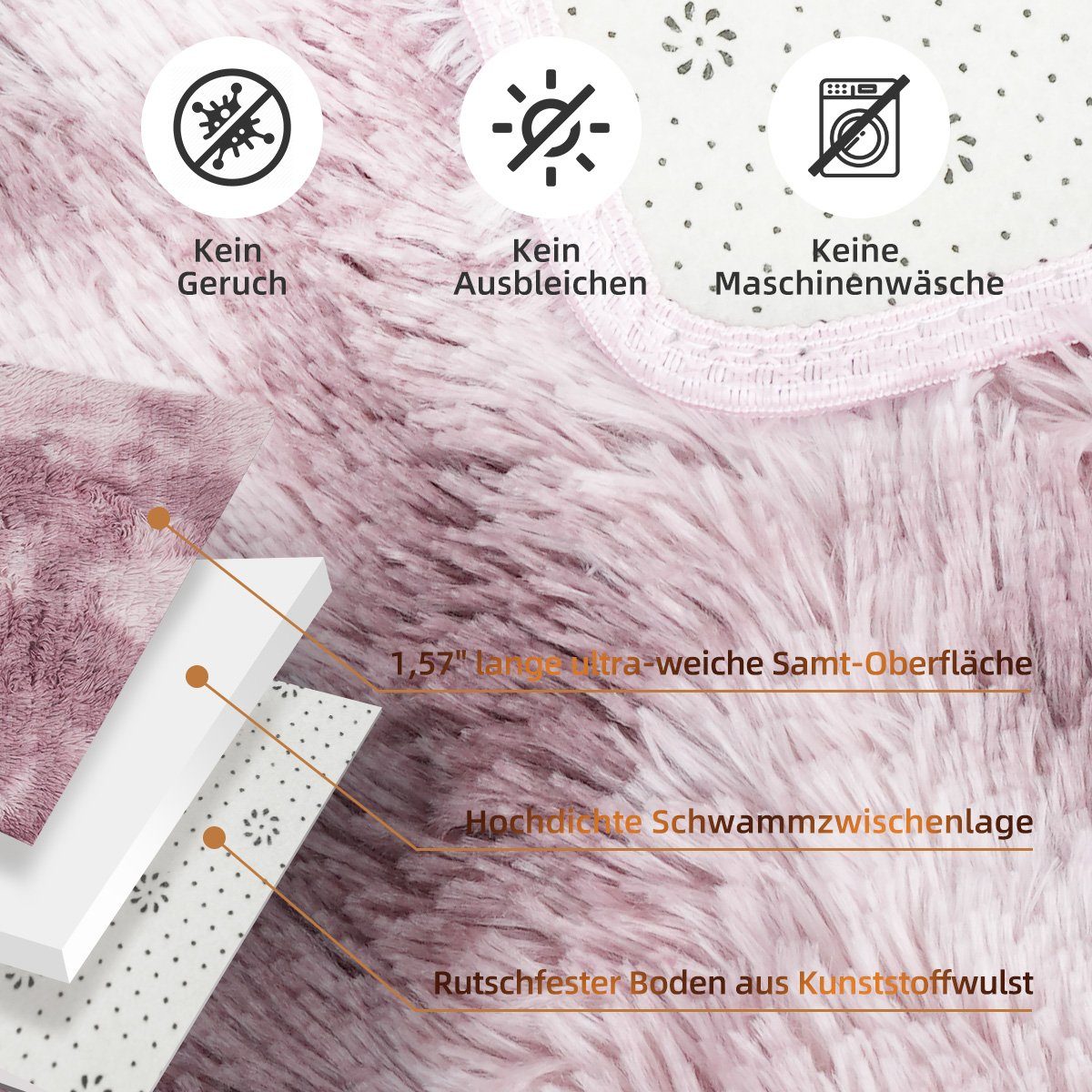 MULISOFT Teppich Wohnzimmer Shaggy Weich Langflor günstig online kaufen