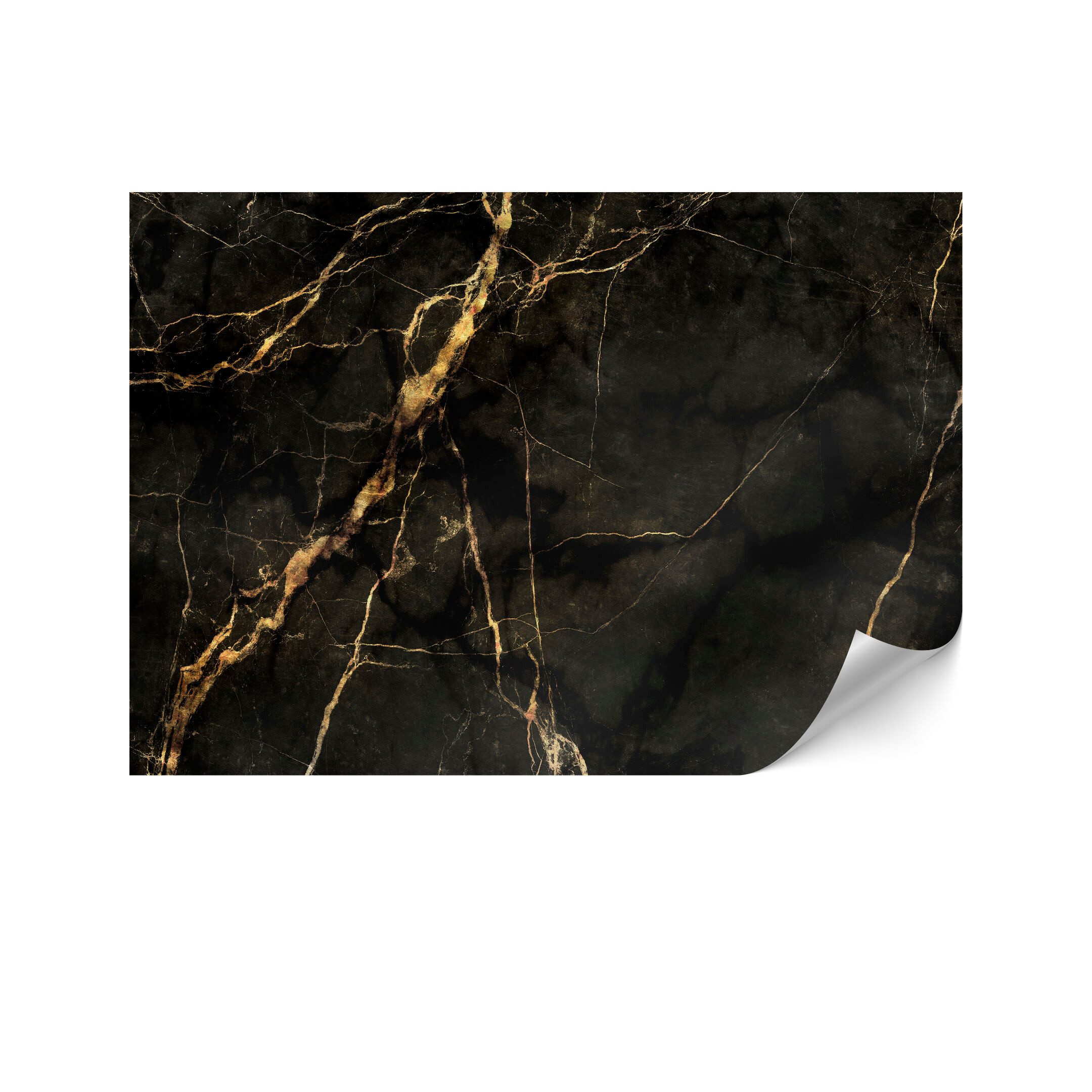 LUMASOUL Fototapete 100x70 cm - Vliestapete Glamourös - Schwarz, Glamourös, Rechteckig, Nach innen, Horizontale Ausrichtung