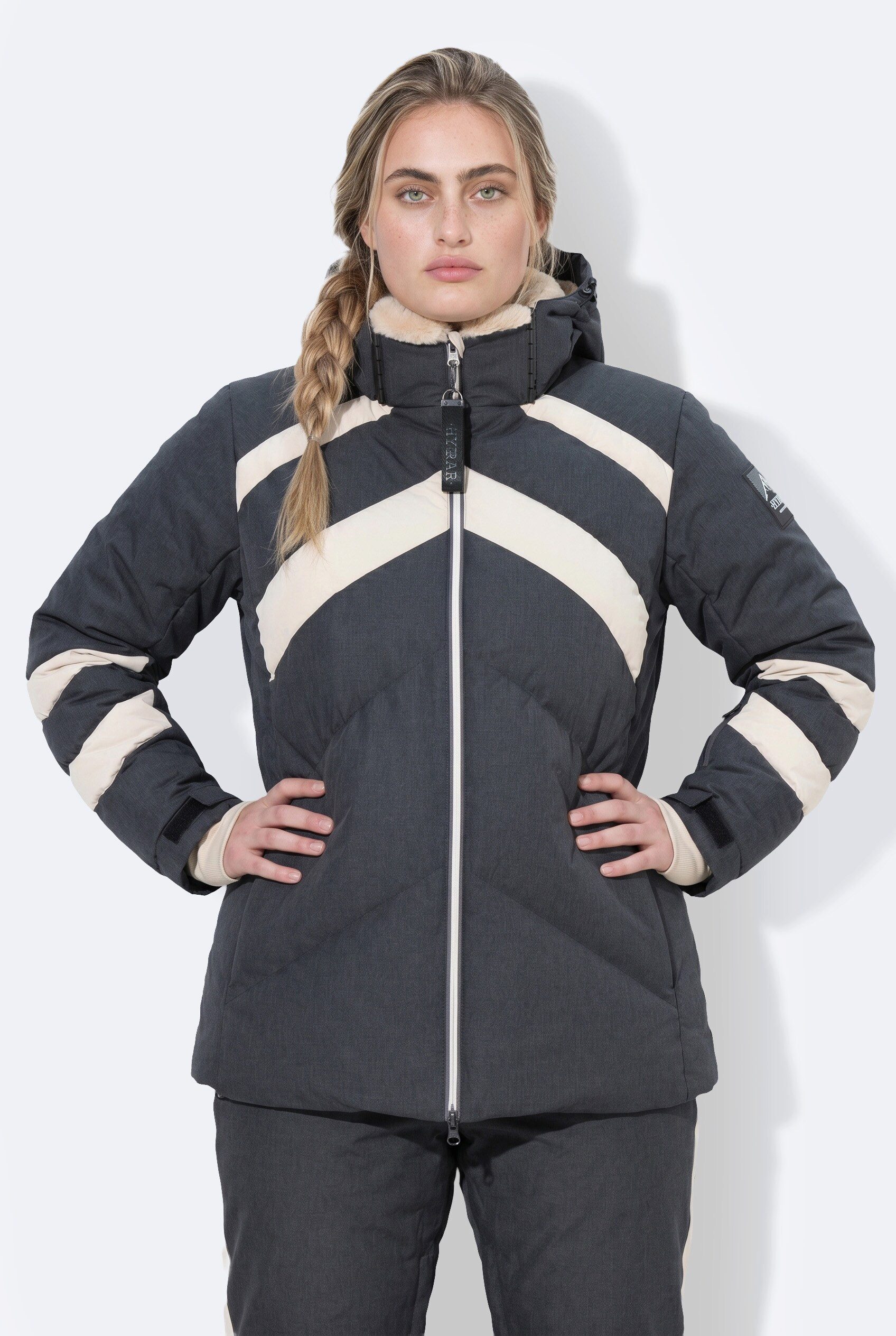 Ulla Popken Funktionsjacke HYPRAR Performance-Jacke wasserdicht Stehkragen