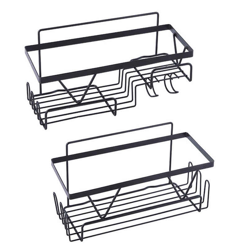 HYZULU Duschablage Ohne Bohren 2 Stück Duschregal Duschkorb Badezimmer Organizer, Set 2-tlg.