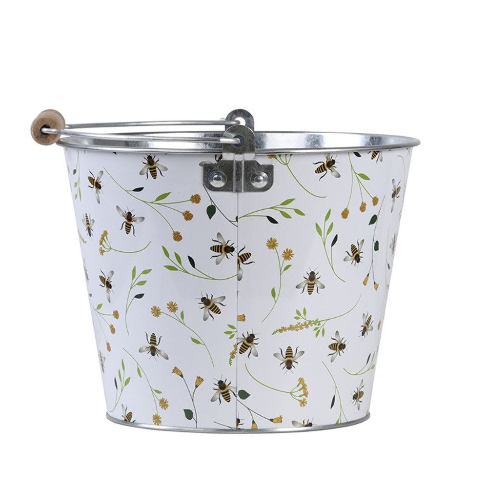 Linoows Pflanzkübel Eimer Garteneimer Bienenmuster Blumentopf günstig online kaufen