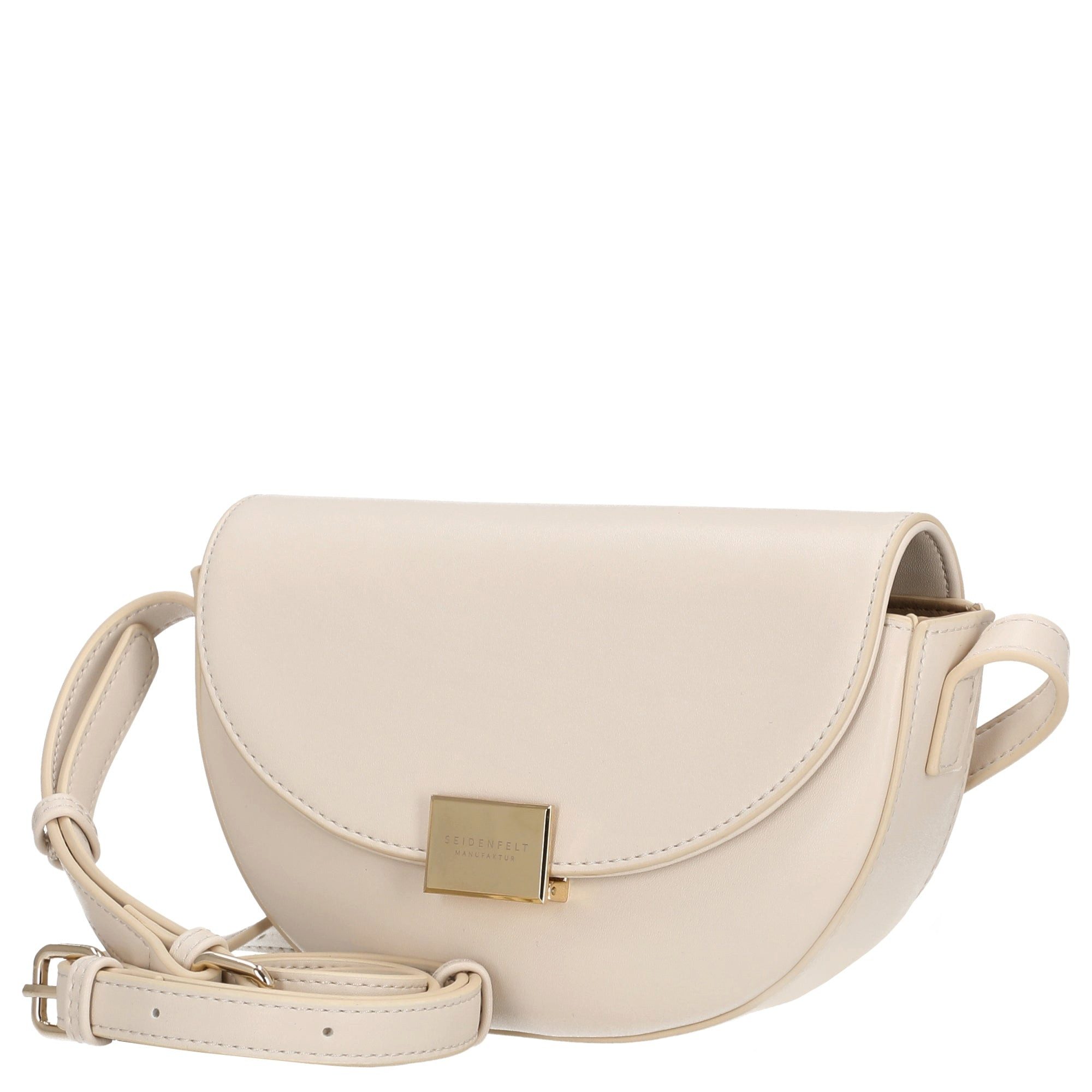 Seidenfelt Manufaktur Umhängetasche Ellanda Sadle - Umhängetasche 21 cm (tofu beige)