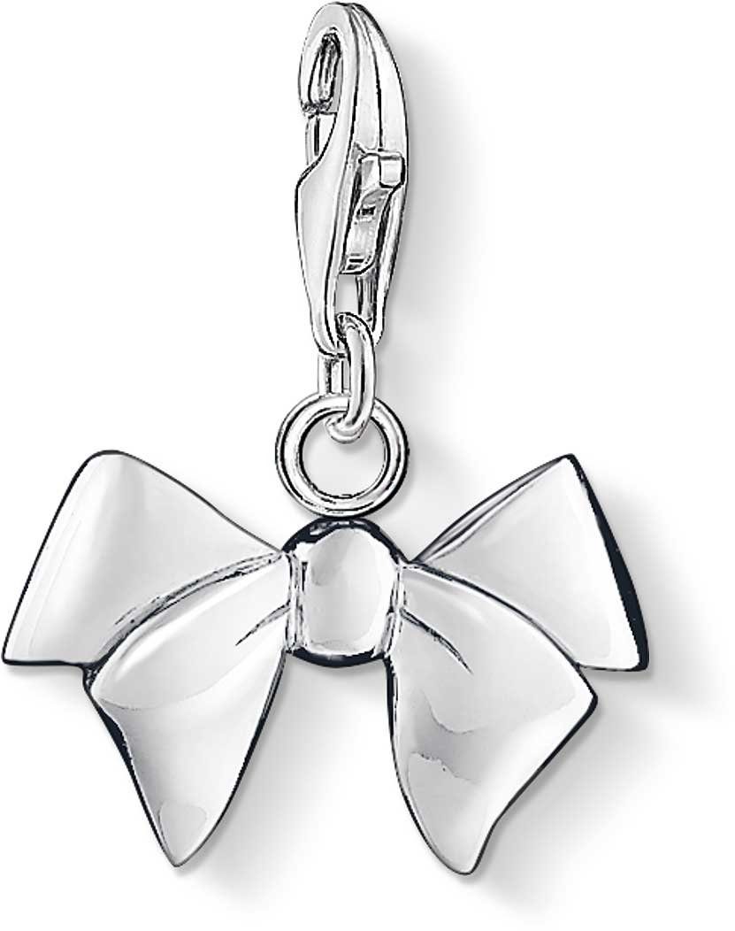 THOMAS SABO Damen Charm-Anhänger Schmetterling 925er Sterlingsilber, Türkis, Beige Emailliert