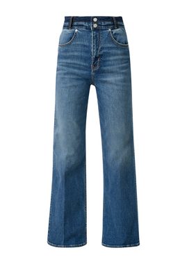 s.Oliver 5-Pocket-Jeans Regular: Wide leg-Jeans mit Bügelfalte Waschung