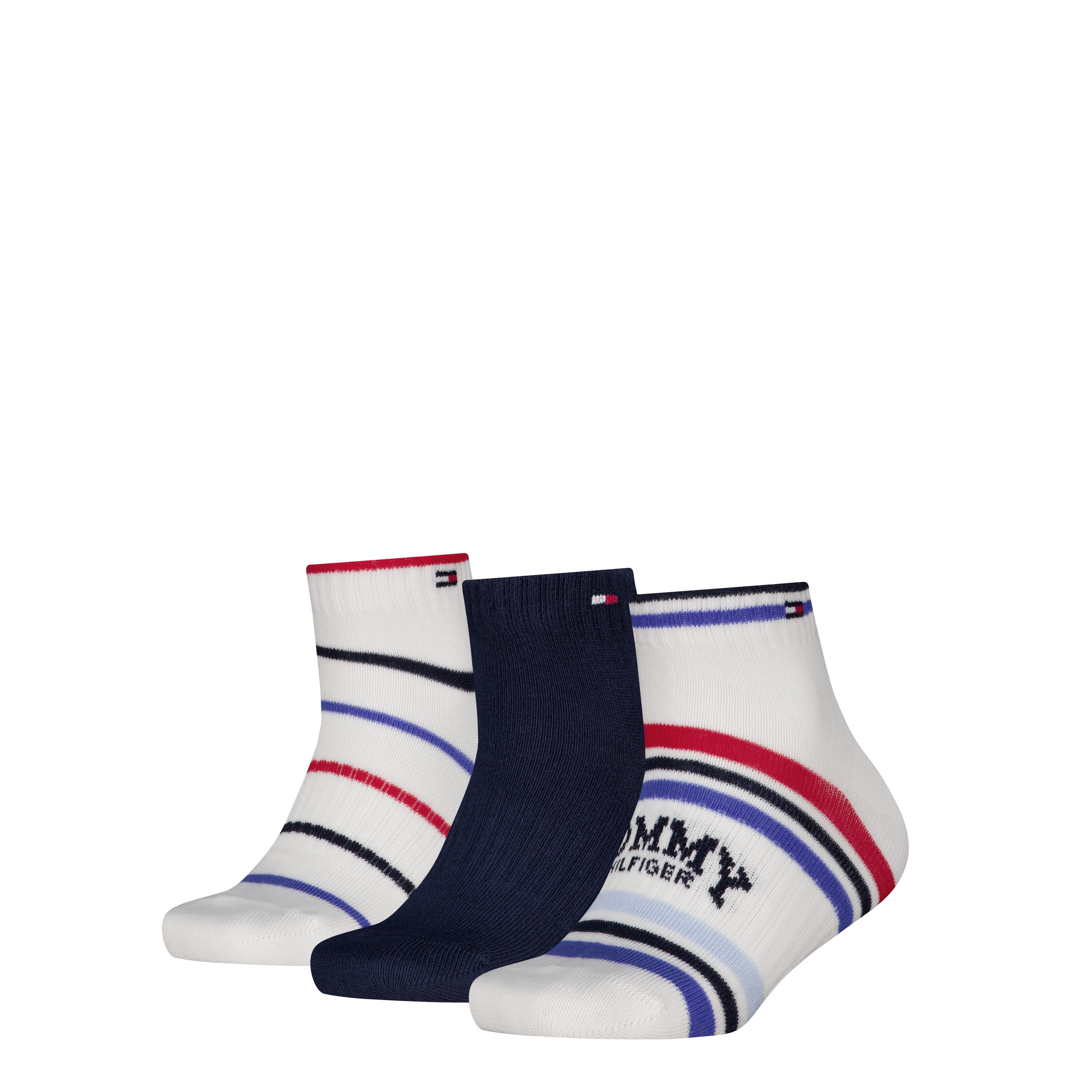Tommy Hilfiger Kurzsocken TH KIDS QUARTER 3P SPORT STRIPE (3 Paar)