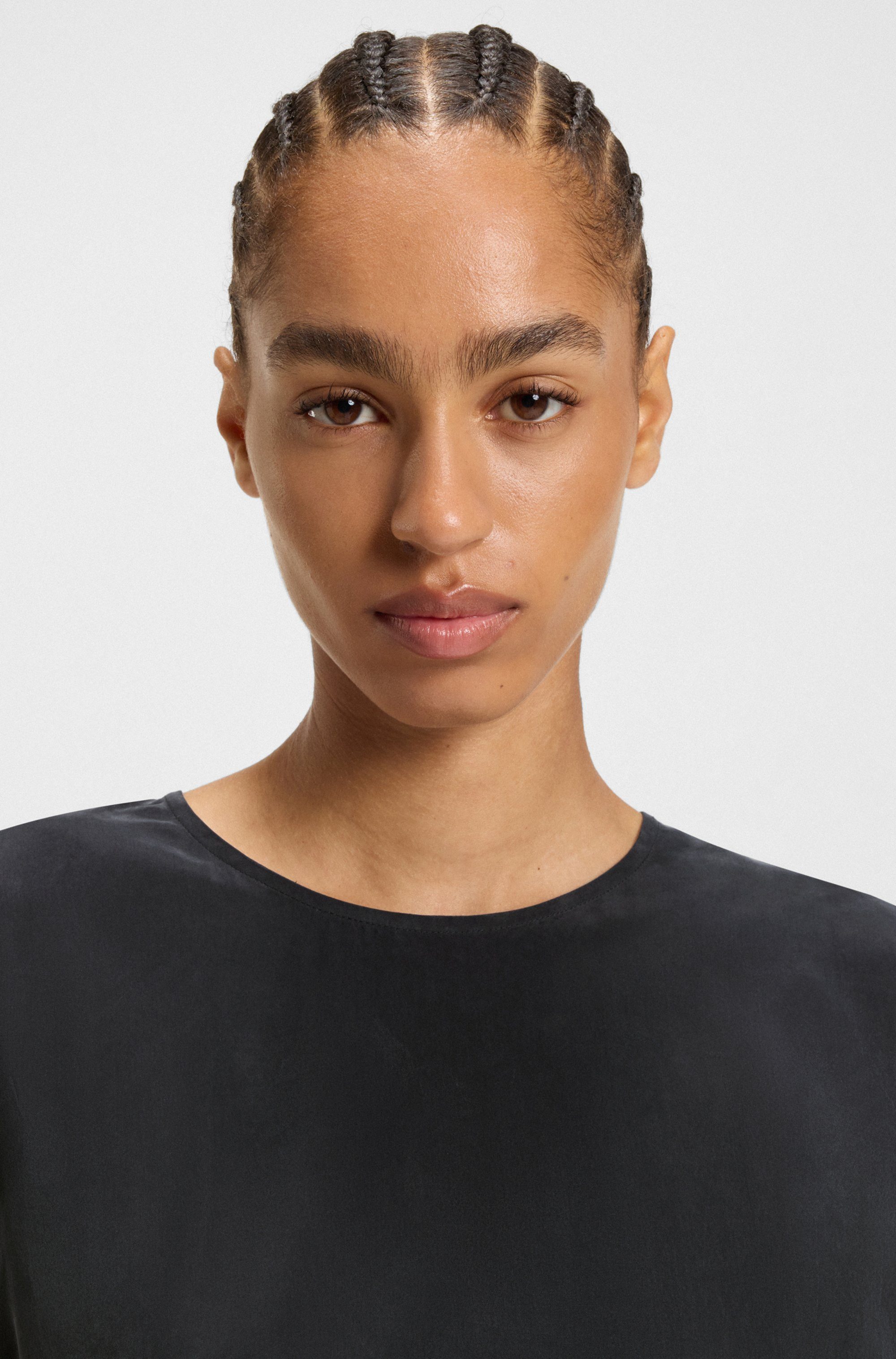 BOSS ORANGE Shirtbluse Irnette Premium Damenmode mit Ärmelaufschlag