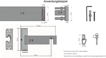 Gardinenstange Bern, indeko, 1-läufig, Wunschmaßlänge, verschraubt, Aluminium, Innenlauf Komplett-Set inkl. Gleitern und Montagematerial