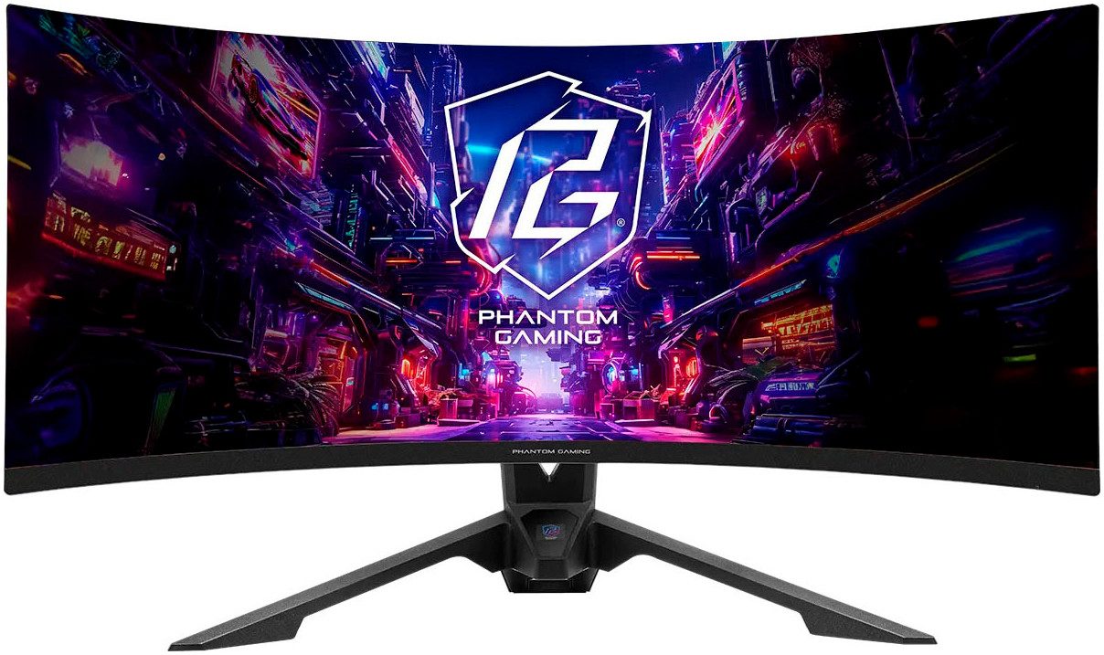 Asrock PG34QR Curved-Gaming-Monitor (86 cm/34 ", 3440 x 1440 px, UWQHD, 1 ms Reaktionszeit, 180 Hz, VA LED)