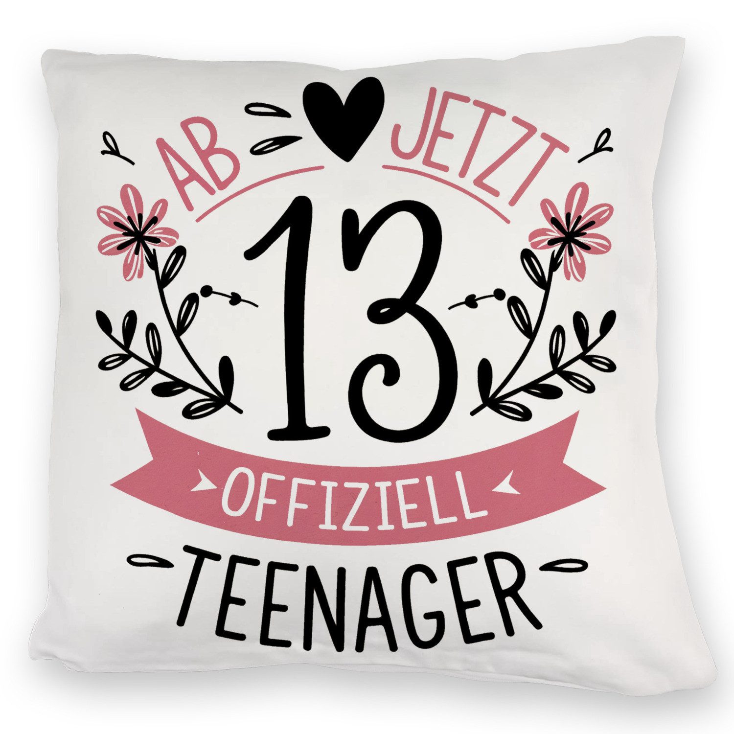 speecheese Dekokissen Ab jetzt offiziell Teenager Kuschelkissen zum 13. Geburtstag