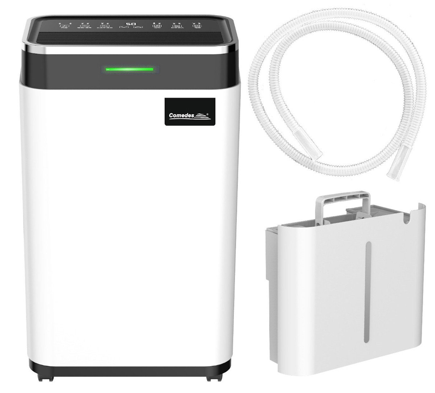 Comedes Luftentfeuchter Demecto 30 eco, für 115 m³ Räume, Entfeuchtung 25,00 l/Tag, Tank 6,50 l, mit Automatikbetrieb – Bild 3 von 5