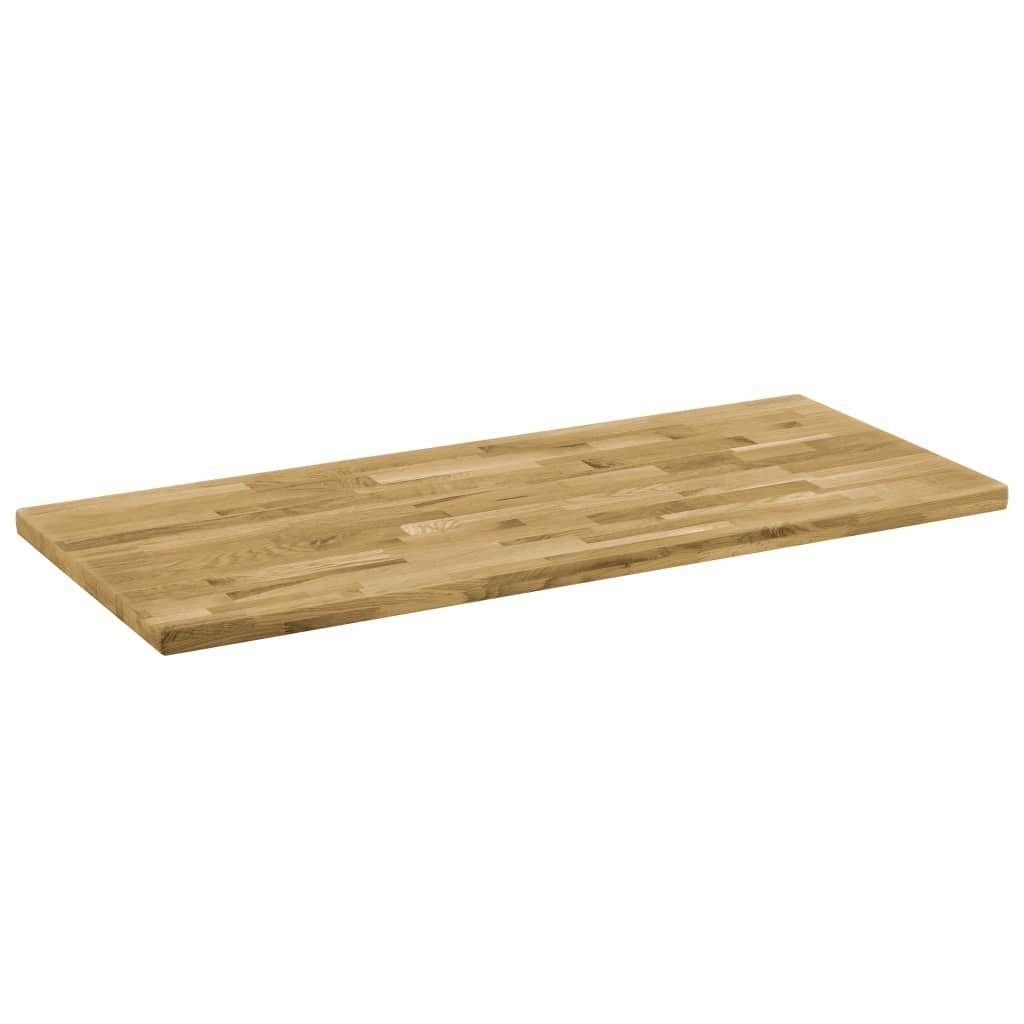 Tischplatte Rechteckig cm (1 44 x Massiv 140 furnicato mm Eichenholz St) 60