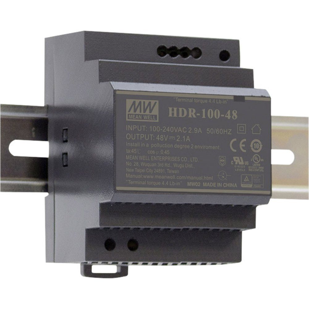 Mean Well HDR-100-12 Hutschienen-Netzteil (DIN-Rail) 12 V/DC 7.1 A 85 Hutschienen-Netzteil