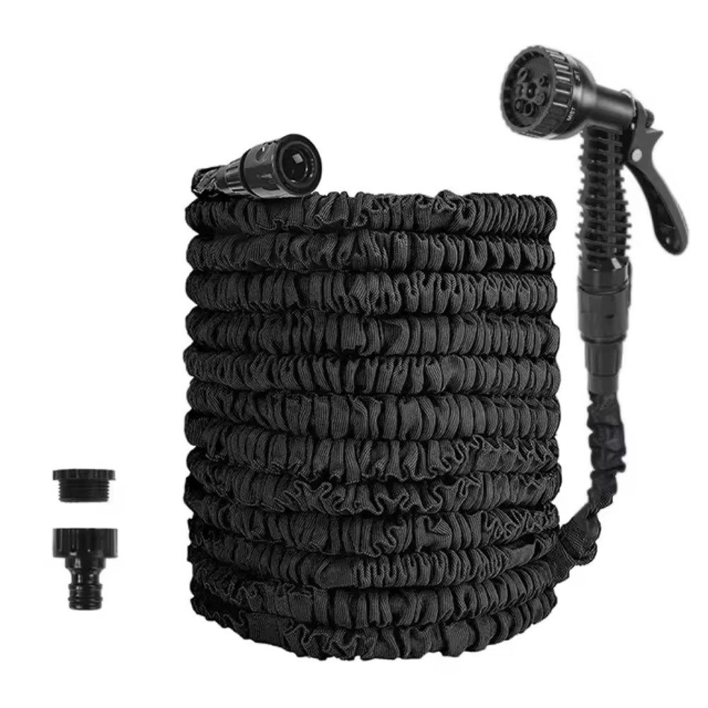 Athlix Bewässerungsschlauch 30m Gartenbewässerungsschlauch 7 Wassersprühfunktionen Wasserpistole, Automatische Ausdehnung, Einstellbare Bewässerungsoptionen