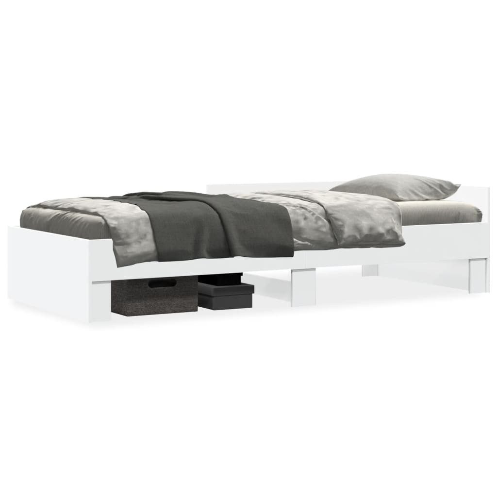 vidaXL Bett Bettgestell Weiß 100x200 cm günstig online kaufen