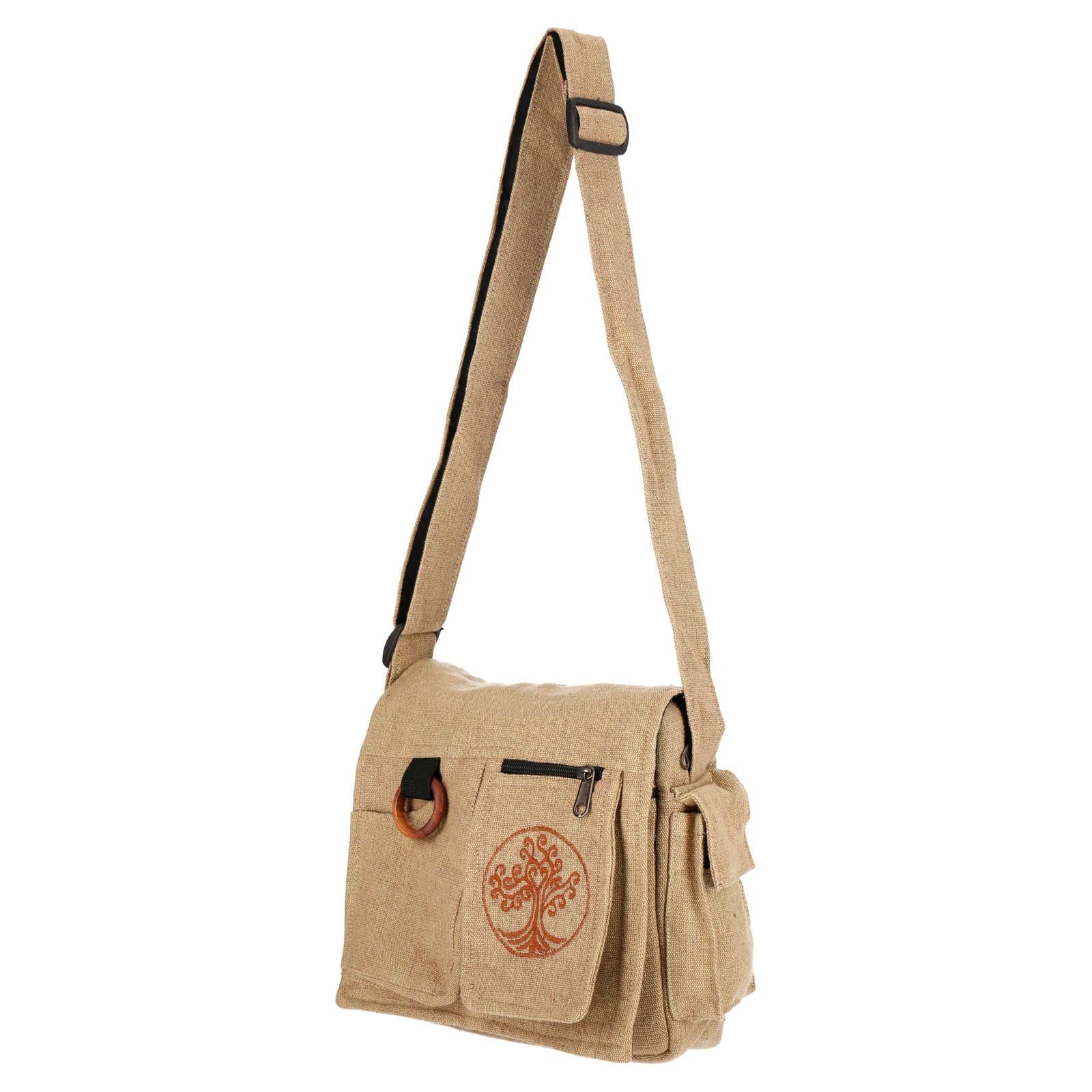 KUNST UND MAGIE Schultertasche Damen Baum der Liebe Hippie Handtasche +Schulterriemen Lebensbaum