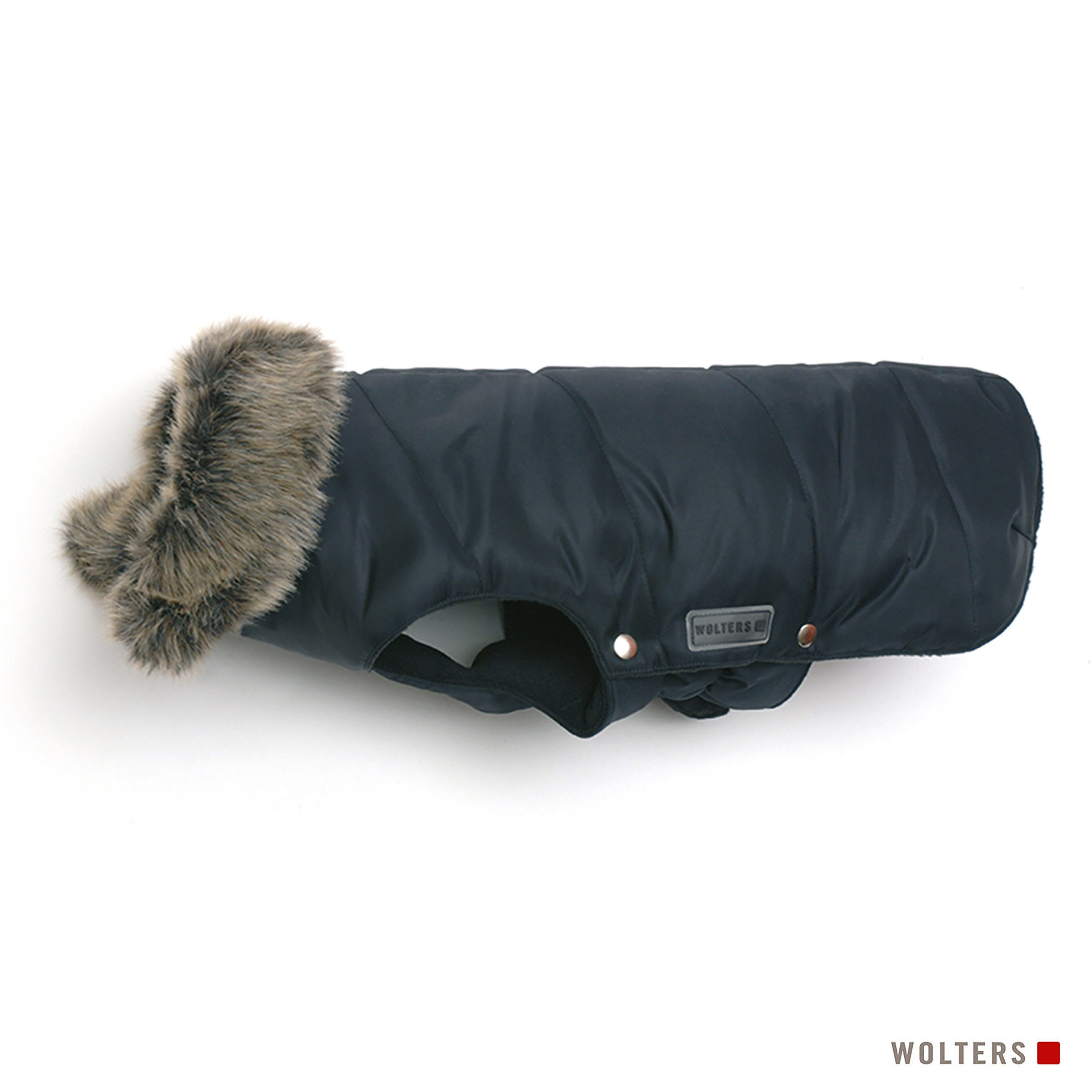 Wolters Hundemantel Parka mit Fellkragen schwarz