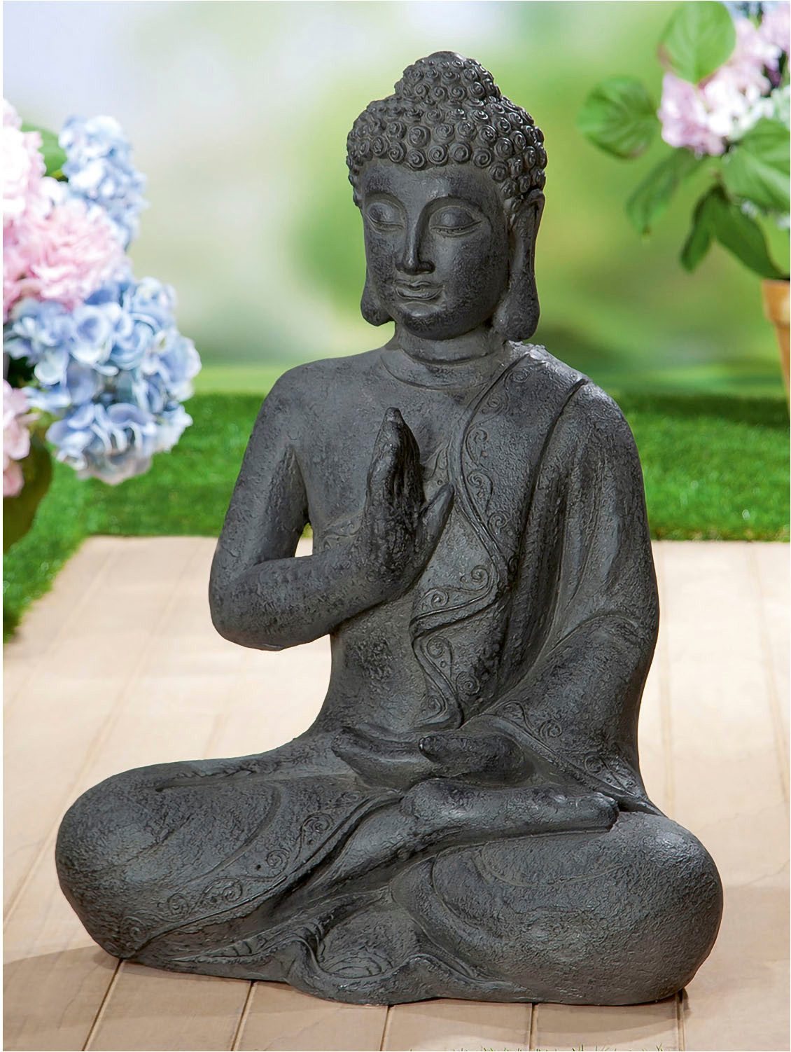 GILDE Buddhafigur Figur "Buddha" sitzend (1 St)